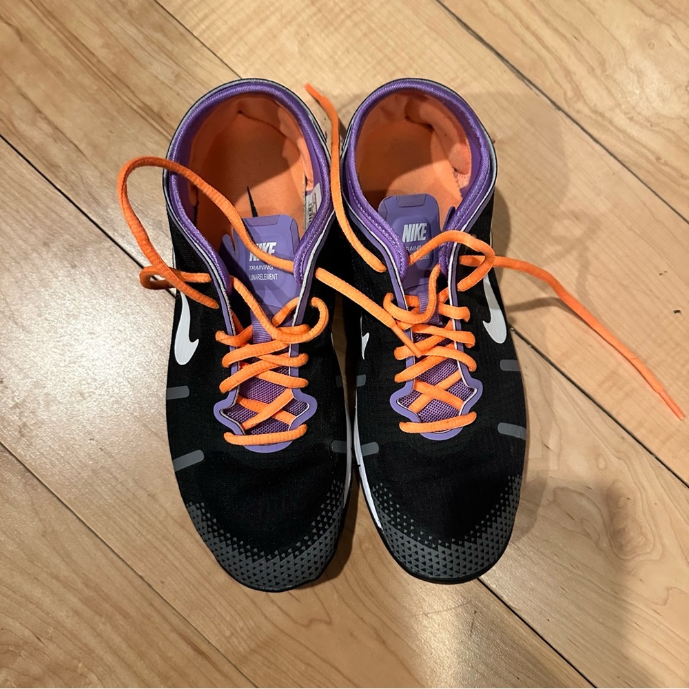 Nike Lunar Element Purple and Orange Training Sneakers